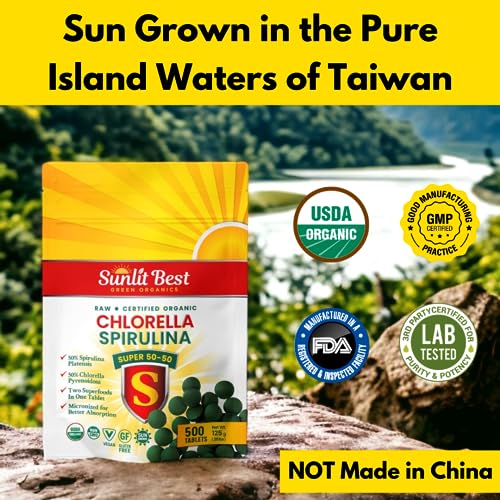 500 Organic Chlorella Spirulina Tablets M35919