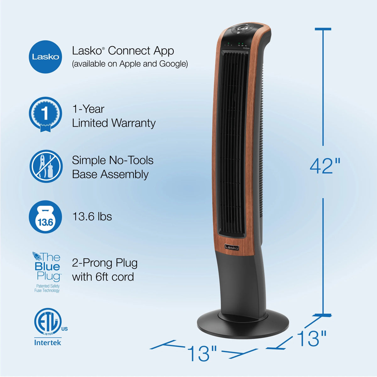 Black Oscillating Tower Fan G7501