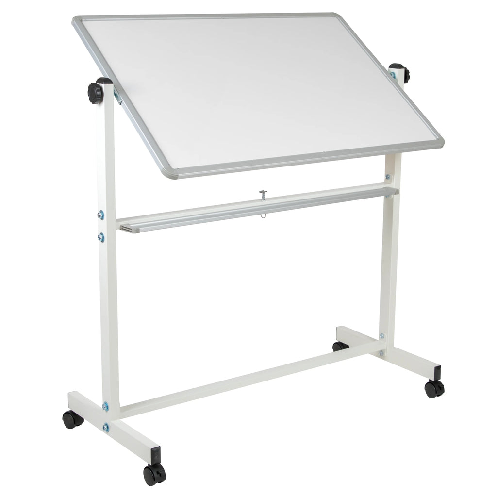 Double-Sided Mobile White Board with Pen Tray N1872