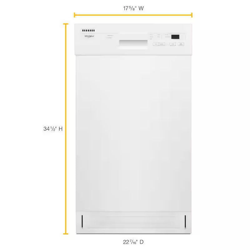 White Front Control Dishwasher with Stainless Steel Tub I157109