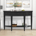 Black Curved Console Table with 3 Drawers L2715