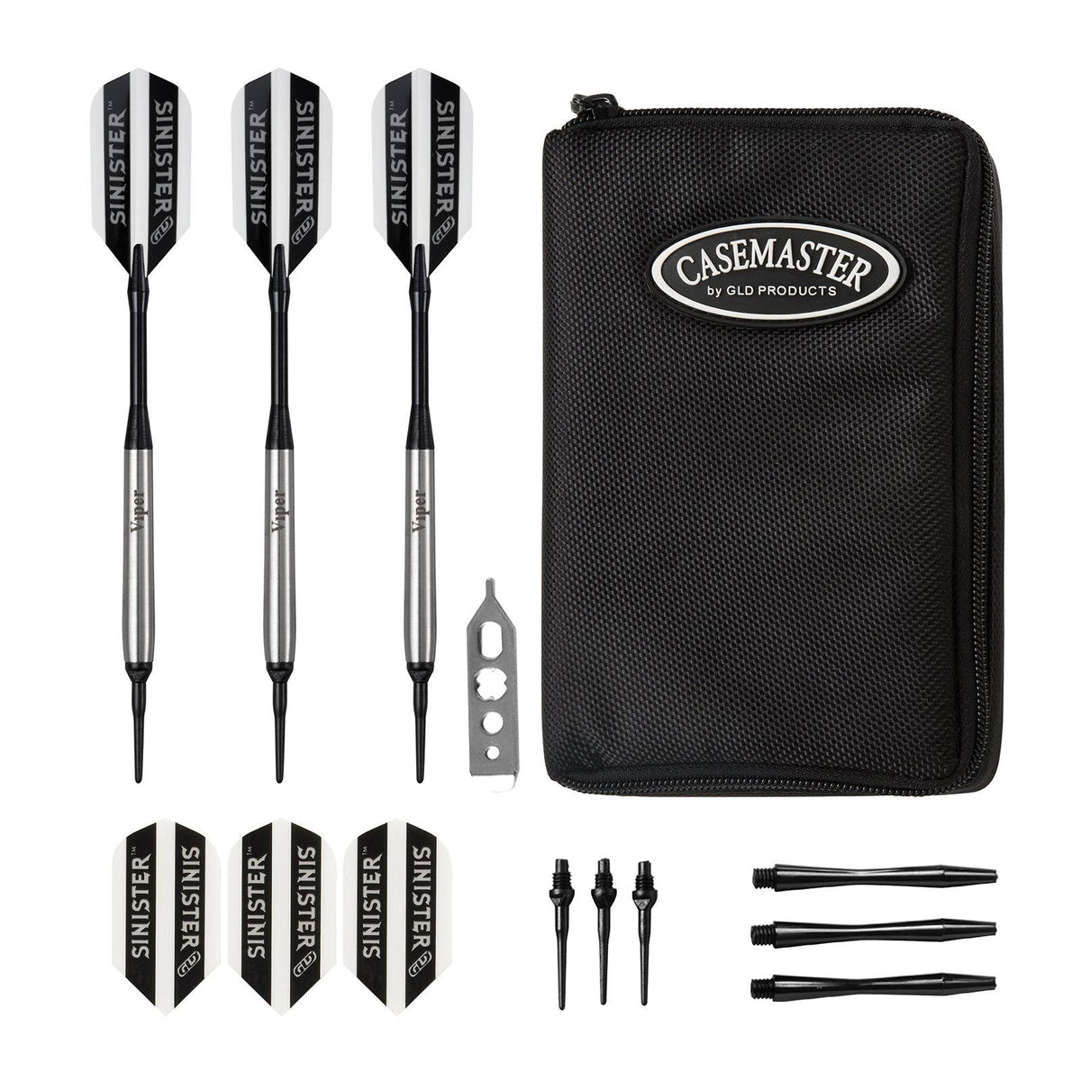 Tungsten Soft Tip Darts and Dart Case H2186