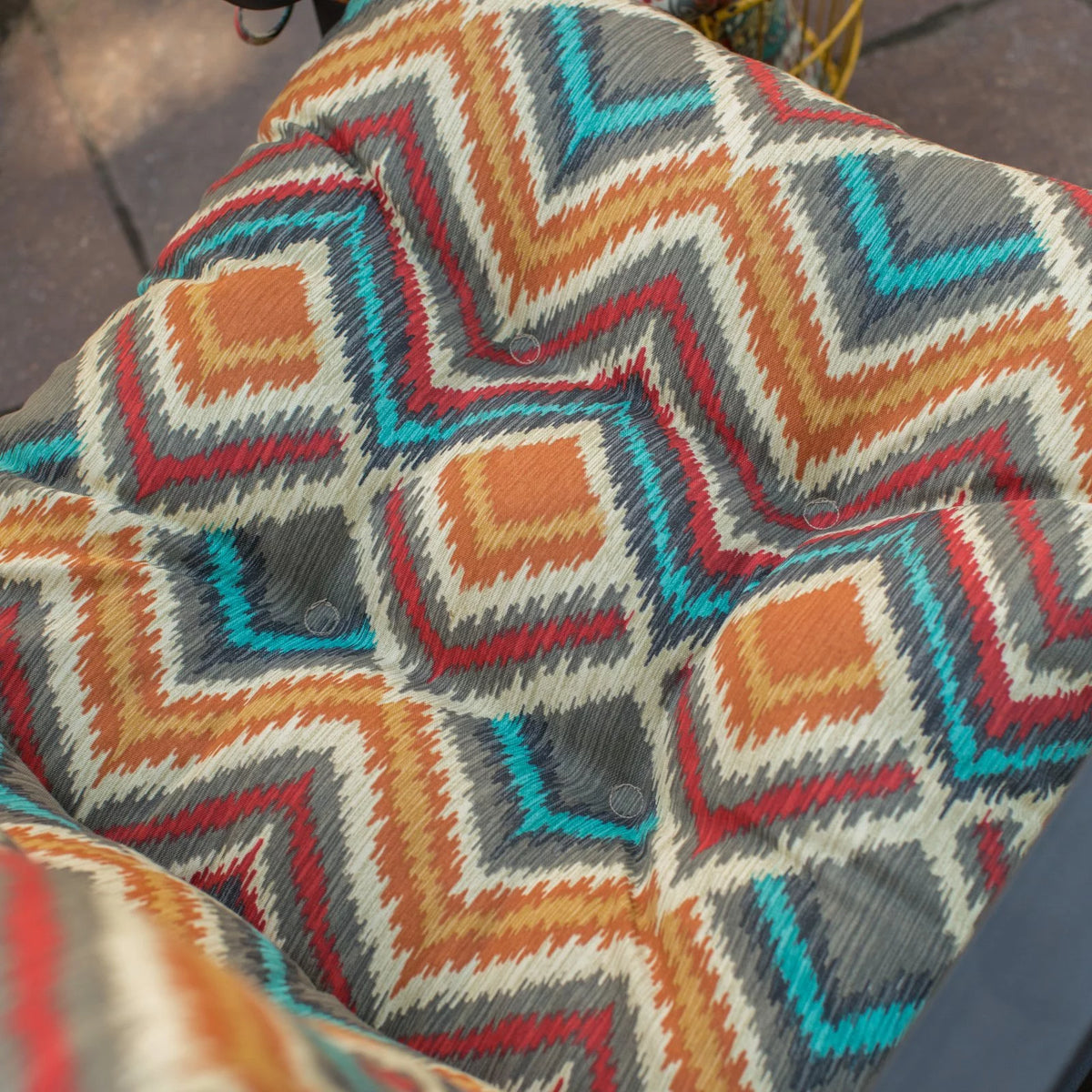 Reversible Tufted Outdoor Chair Cushion D132991