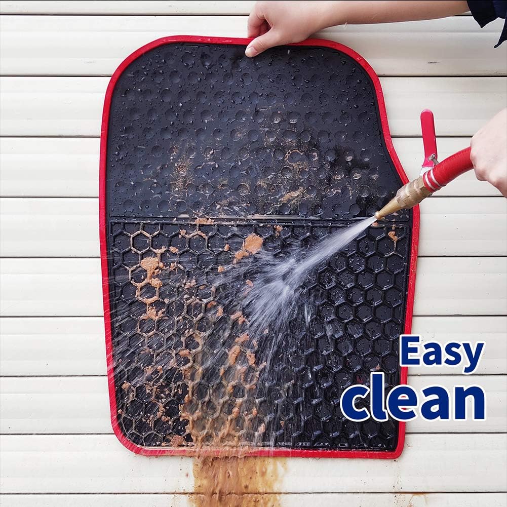 Black 3 Rows Rubber Car Floor Mats R669313