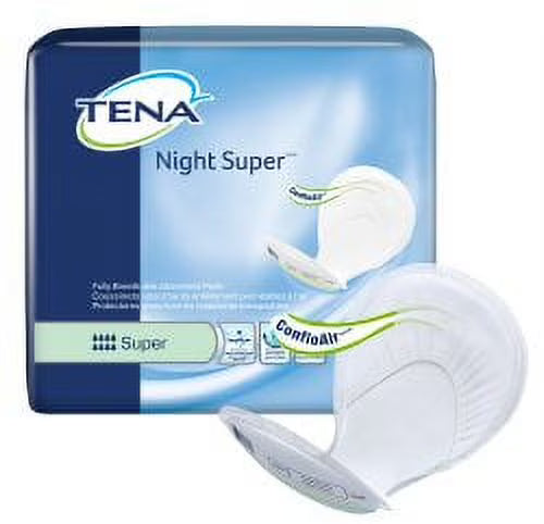 TENA Night Super 27 Inch Length Heavy Absorbency Disposable Bladder Control Pad Pack of 24 H485