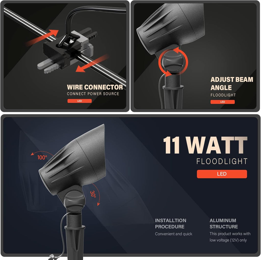 8 Pack LED Landscape Floodlight P659630