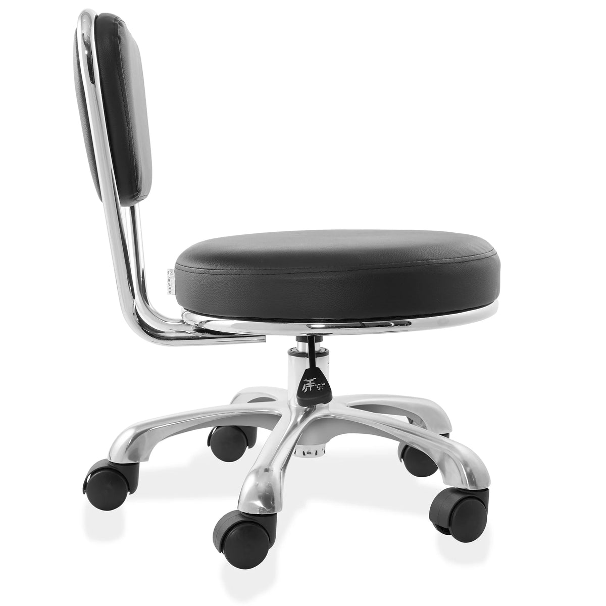 Adjustable Rolling Salon Stool with Backrest S338