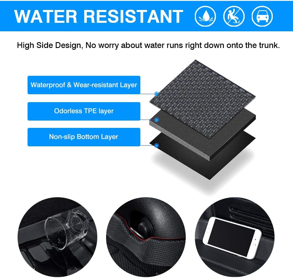 All Weather Waterproof Trunk Floor Mat Pack of 2 P227