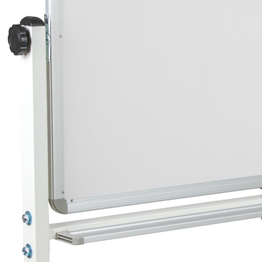 Double-Sided Mobile White Board with Pen Tray N1872