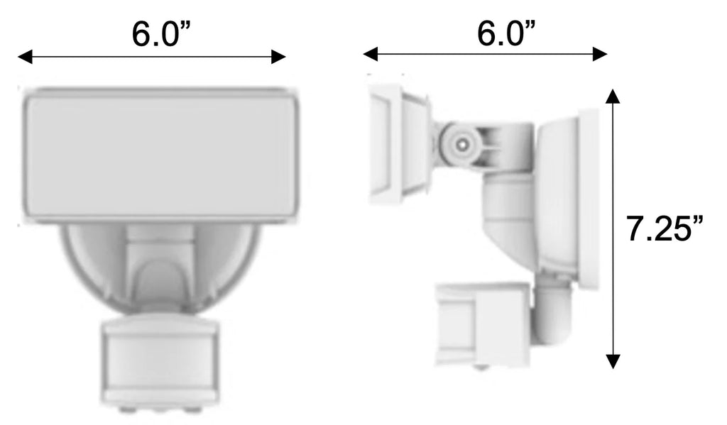 Solar Three Head LED Motion Sensing Security Flood Light, White, 2000 Lumen U90562