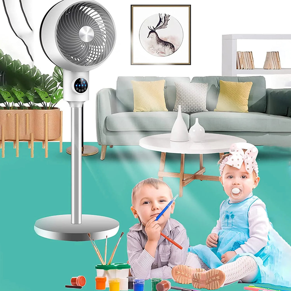 Electric Fan Floor Standing Swing Head Air Circulation Fan Remote Control D4425
