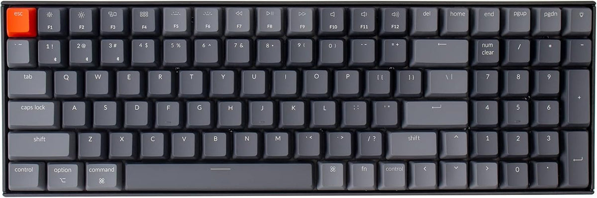 Wireless Bluetooth Mechanical Keyboard 100 Keys White LED Backlight I7832