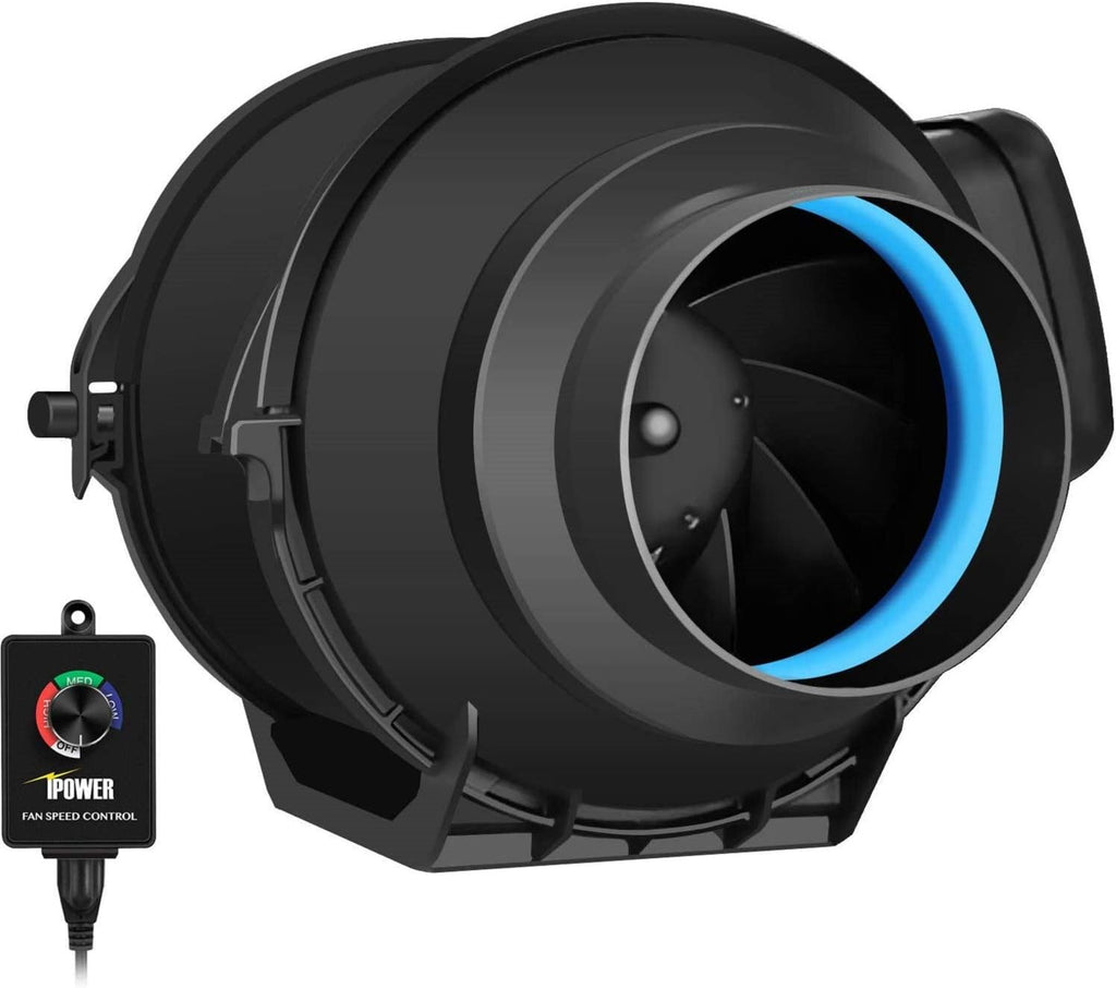 4 Inch 118 CFM Inline Fan with Variable Speed Controller Carbon Filter 8 Feet Ducting Combo G948324