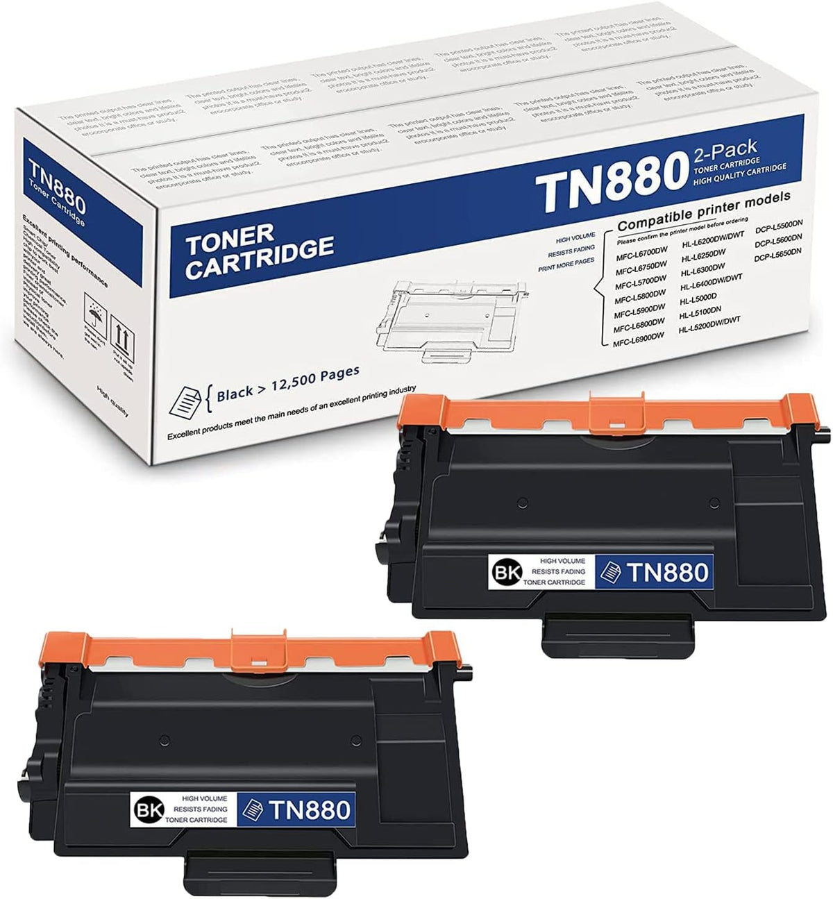2 Pack Black Compatible Toner Cartridge Y787