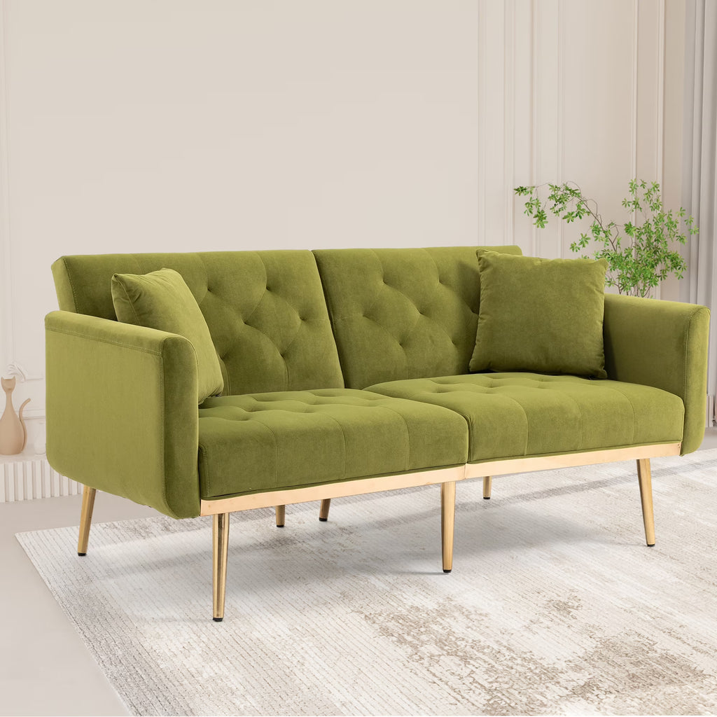 Velvet Sofa with Metal Feet K4538