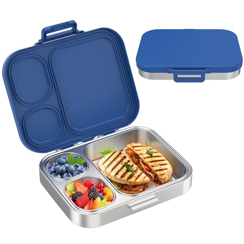 Stainless Steel 3-Compartment Leakproof Lunch Box P800