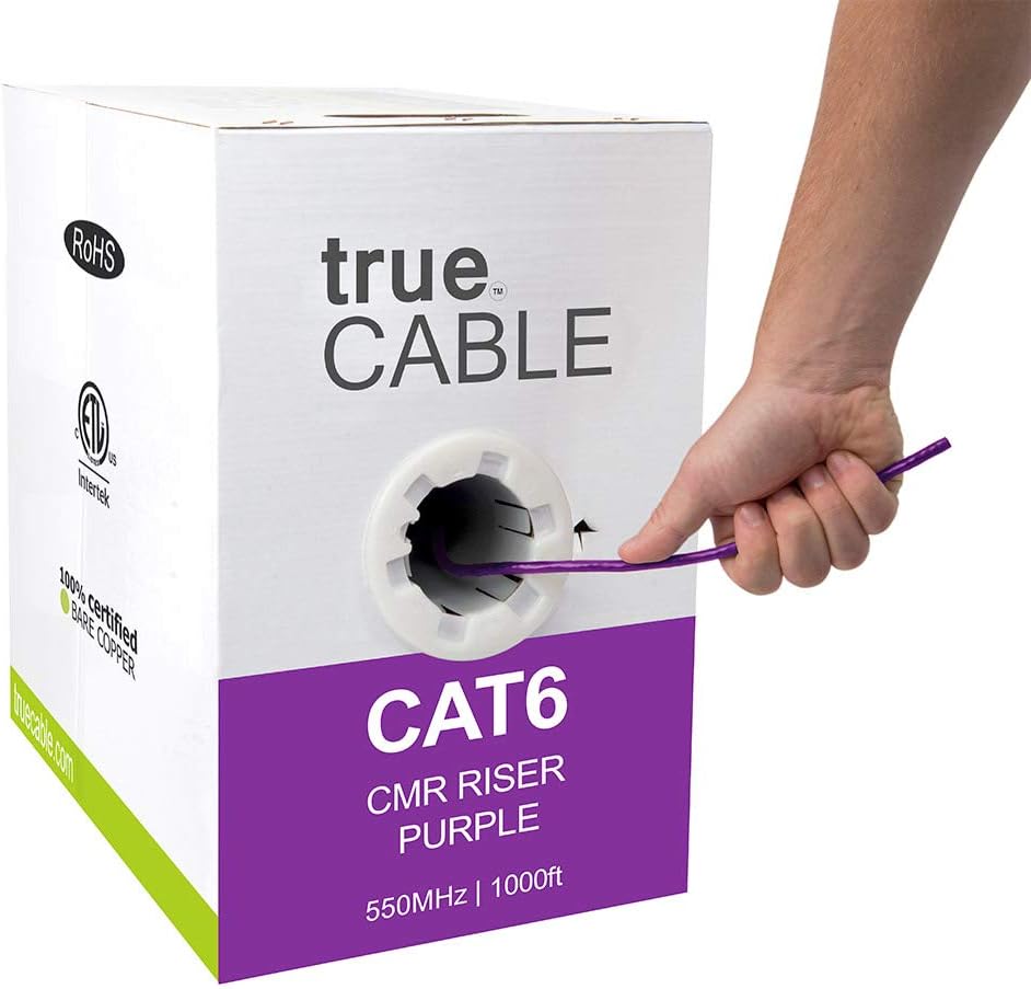 1000ft Gray 23AWG 4 Pair Solid Bare Copper Bulk Ethernet Cable N9530