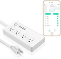 Smart Power Strip with 4 USB Charging Ports 4 AC Plugs C444889