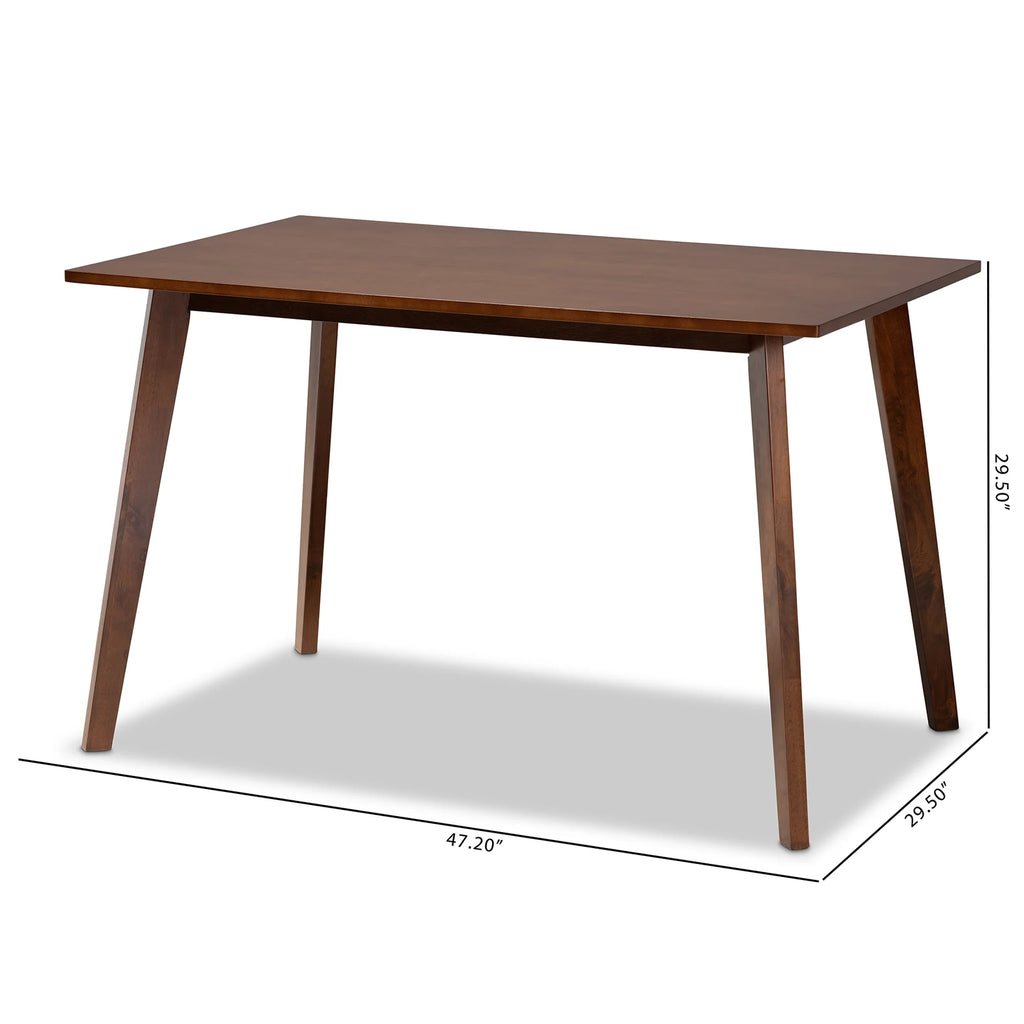 Walnut Brown Rectangular Wood Dining Table W659585