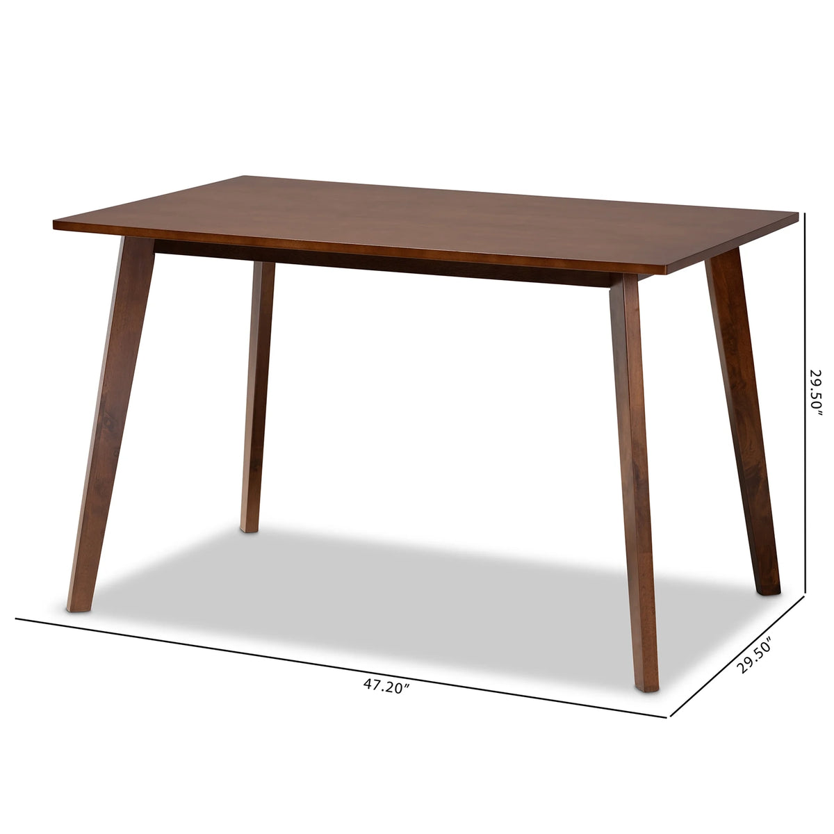Walnut Brown Rectangular Wood Dining Table W659585