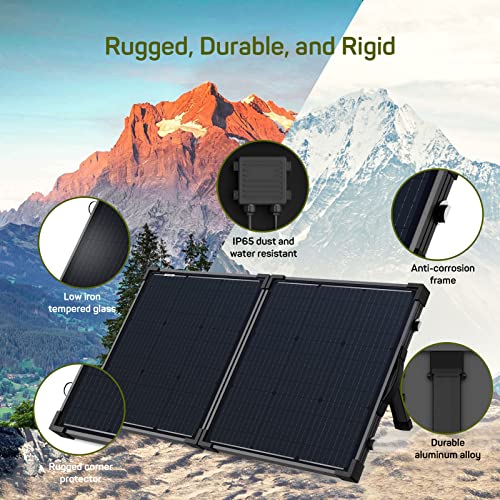 100 Watt 12 Volt Portable Solar Panel Suitcase with 30 Amp PWM Charge Controller D15835