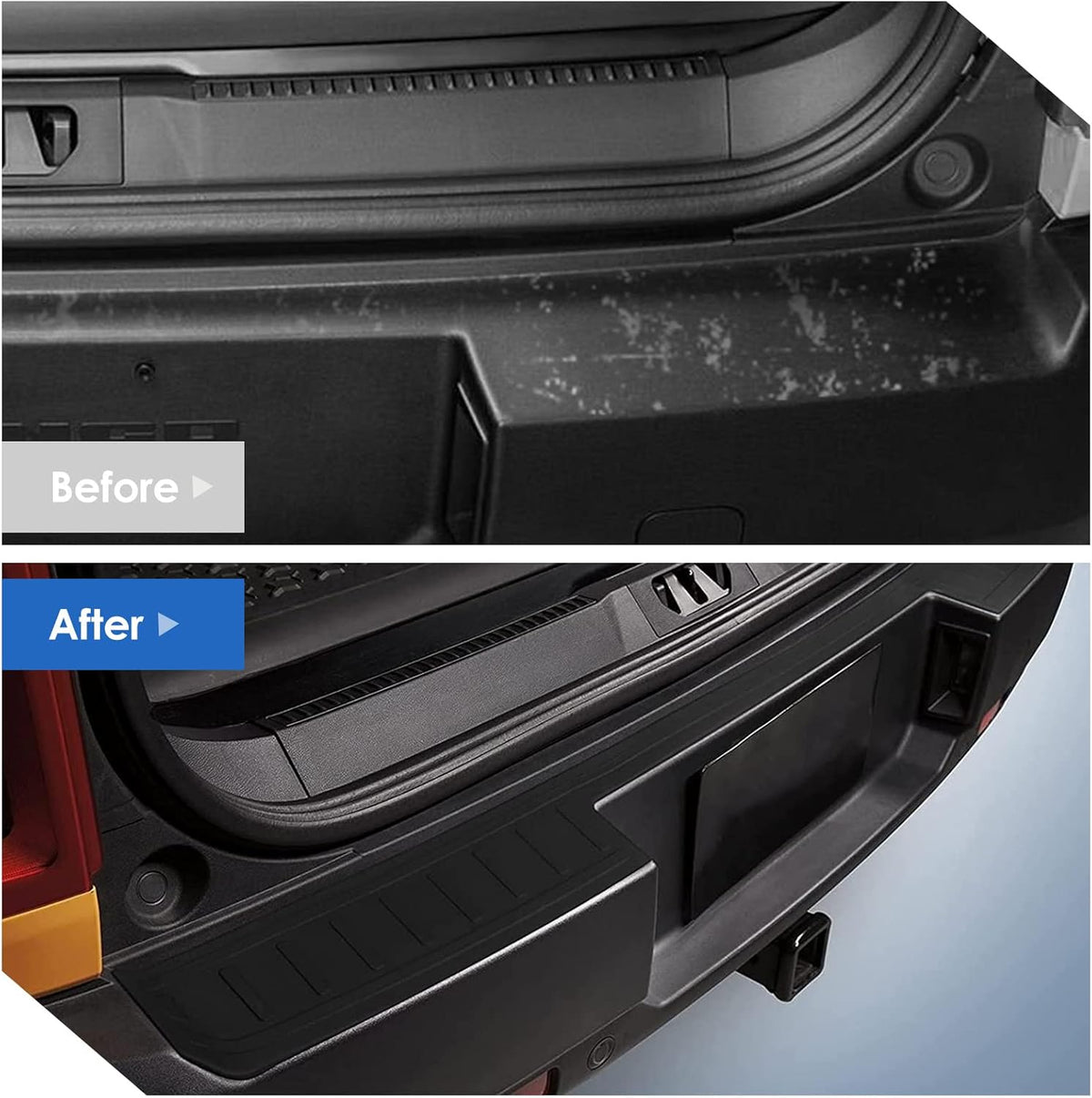 Black Scratch Resistant Car Bumper Guard Pack of 2 Q9363