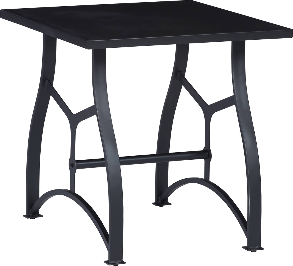 Matte Black Square End Table D551649