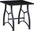 Matte Black Square End Table D551649