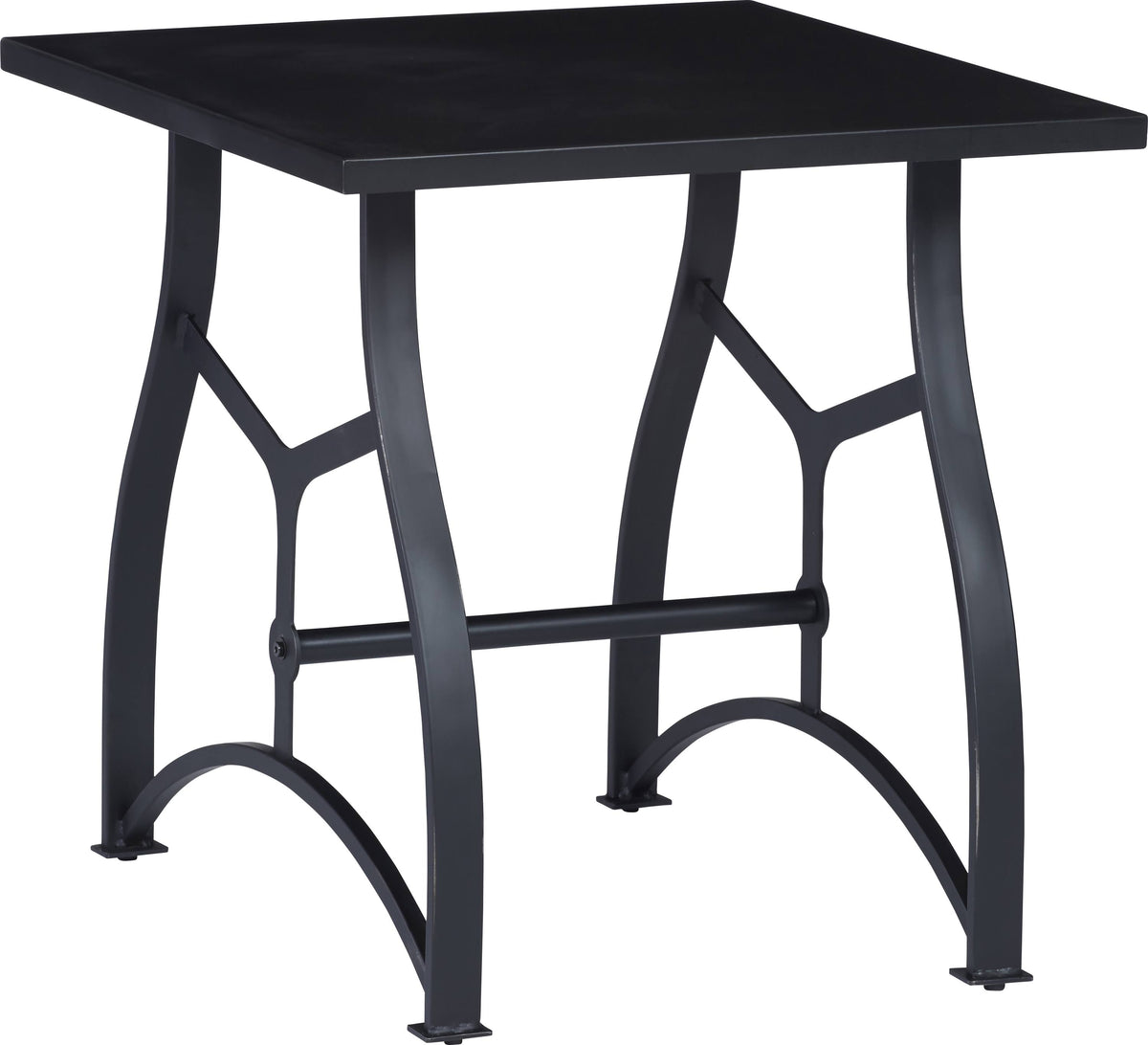 Matte Black Square End Table D551649