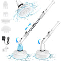 Cordless Electric Spin Scrubber with 4 Heads D7466