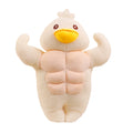 White 3D Muscular Duck Plush 21.6in B17400