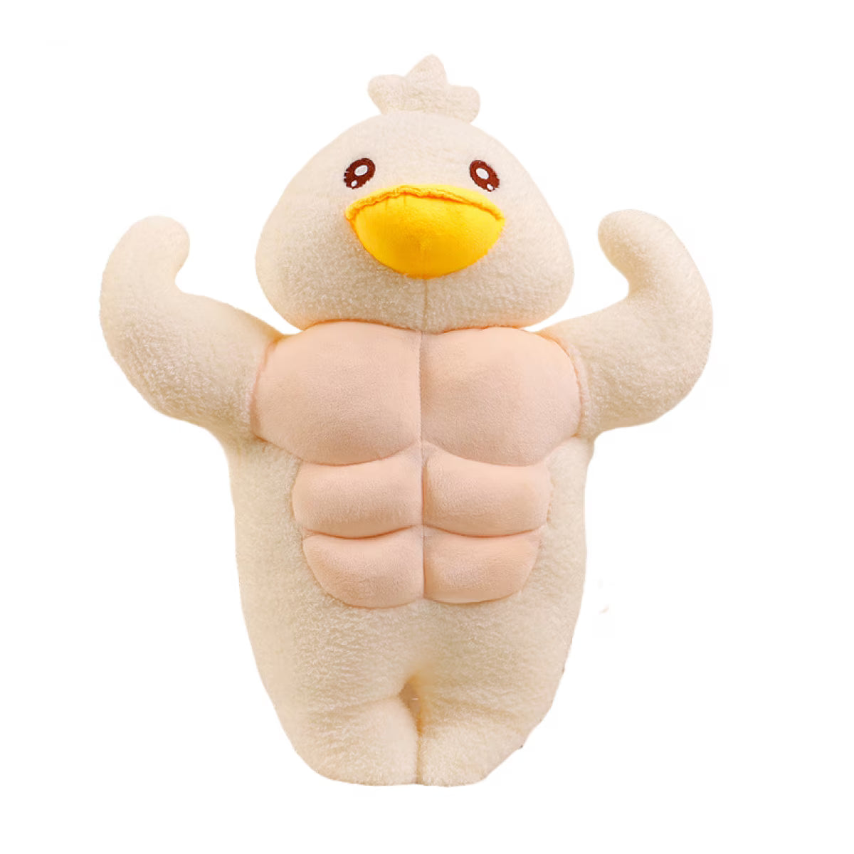 White 3D Muscular Duck Plush 21.6in B17400