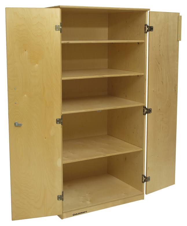 Beige 2 Door Locking Classroom Cabinet X457