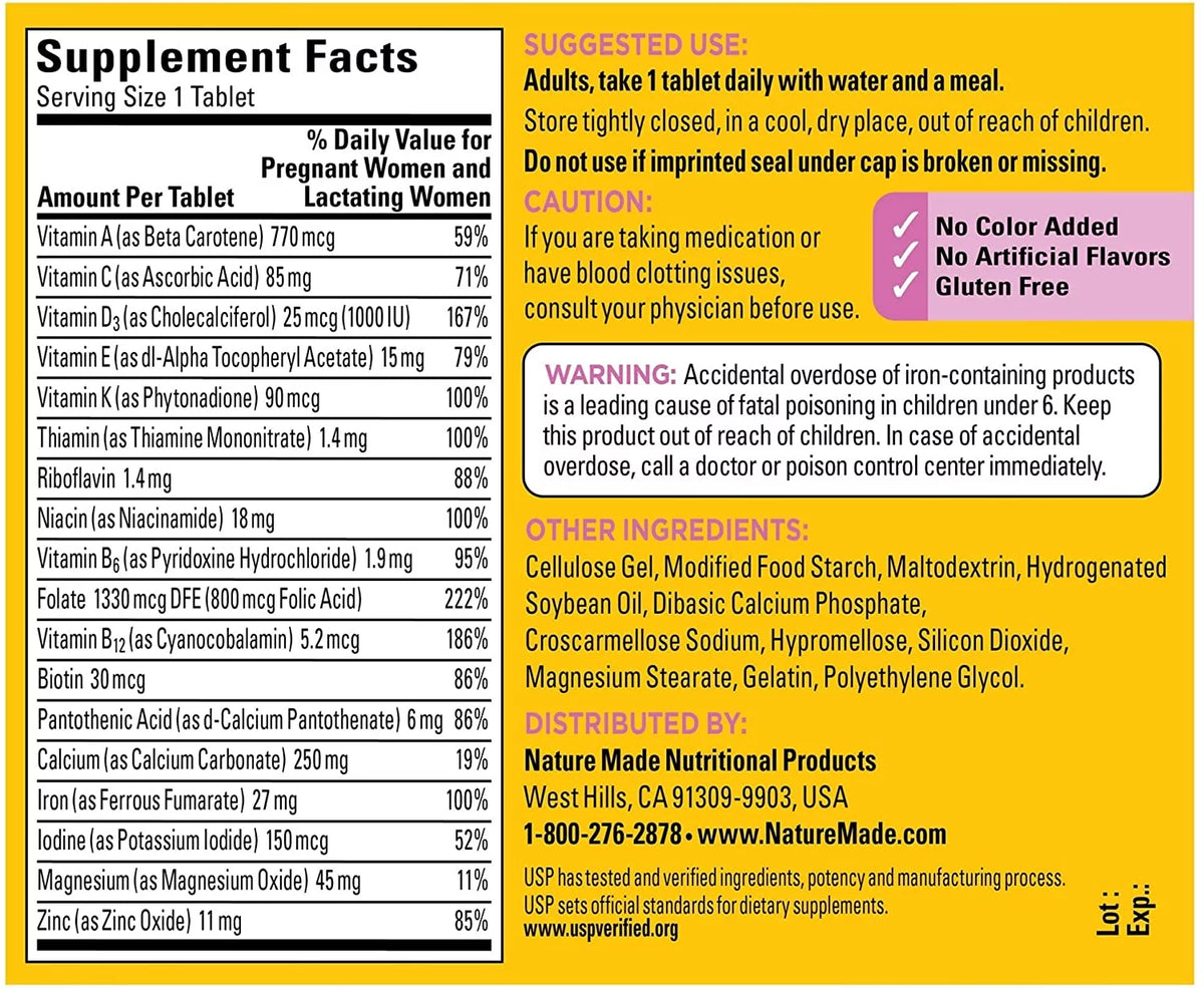 90 Tablets Prenatal Multi Dietary Supplement (Pack of 2) B919735