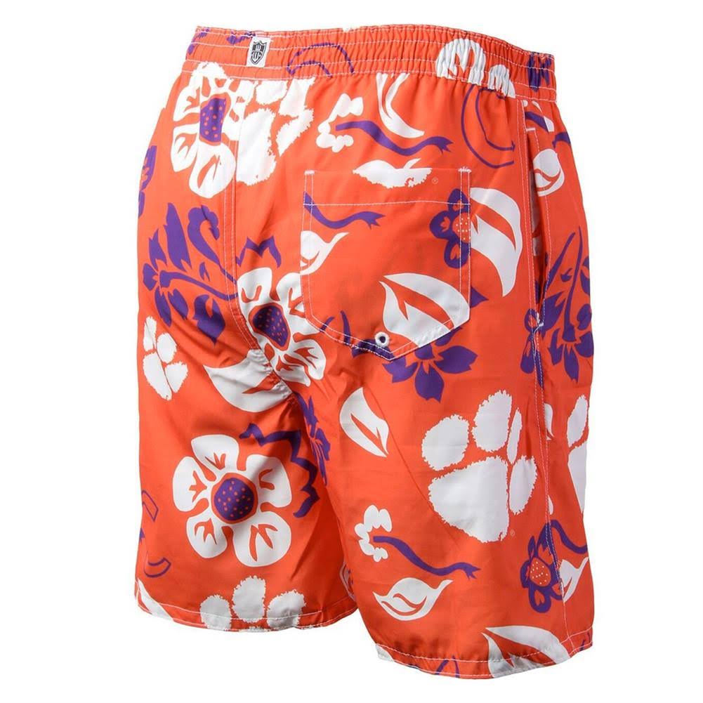 Purple Floral Volley Swim Trunks S4690
