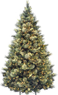 7.5 Foot Artificial Prelit Christmas Tree with Clear Lights H24080