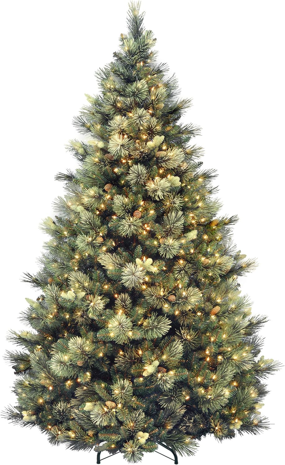 7.5 Foot Artificial Prelit Christmas Tree with Clear Lights H24080