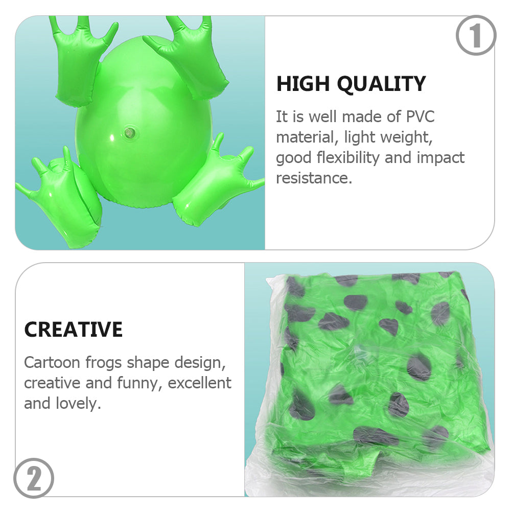 Luminous Inflatable Frog Toys Party Decor Funny Blow Up Toy O7243