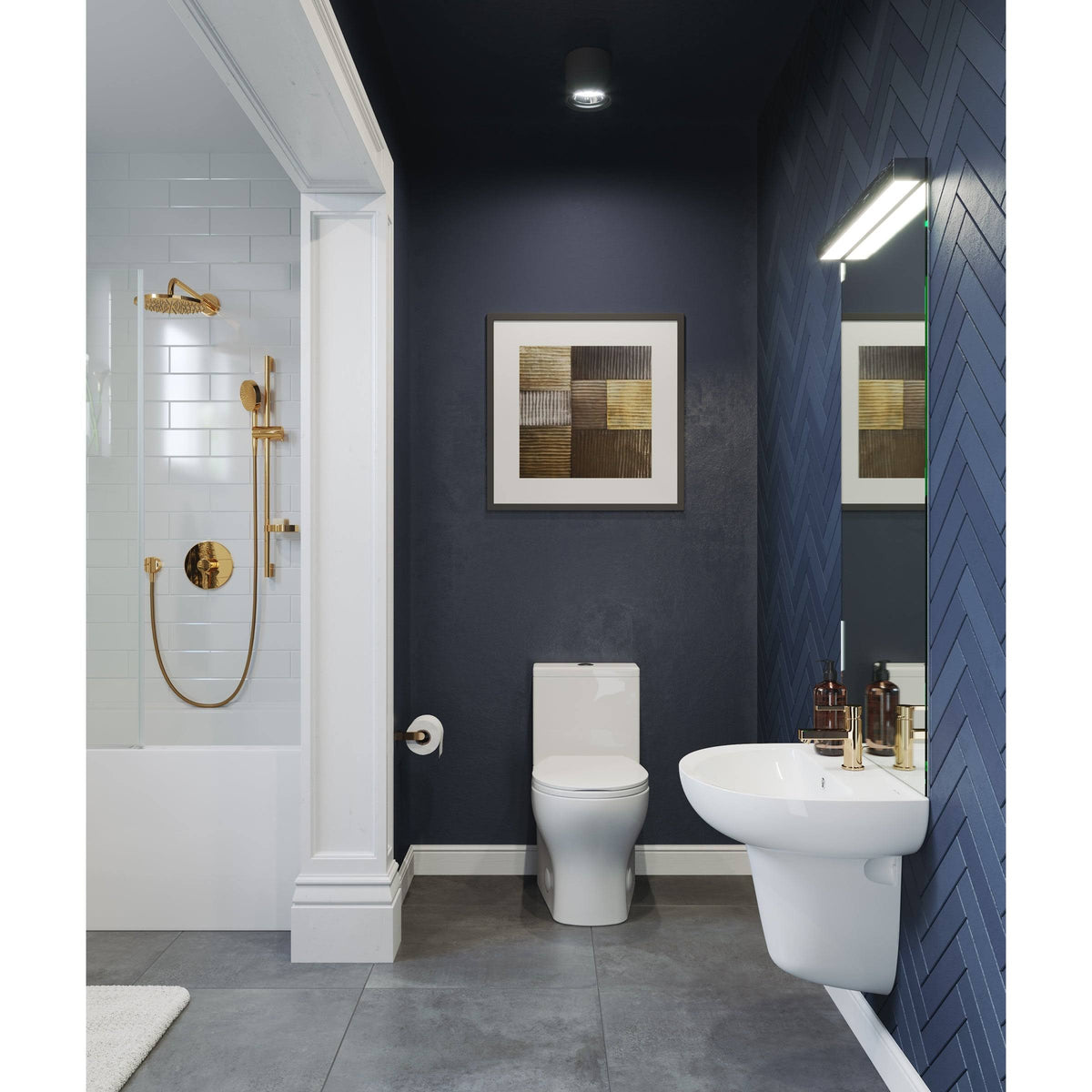Glossy White Wall Mount Sink I285