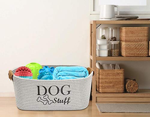 Gray Cotton Dog Toy Storage Bin S68340