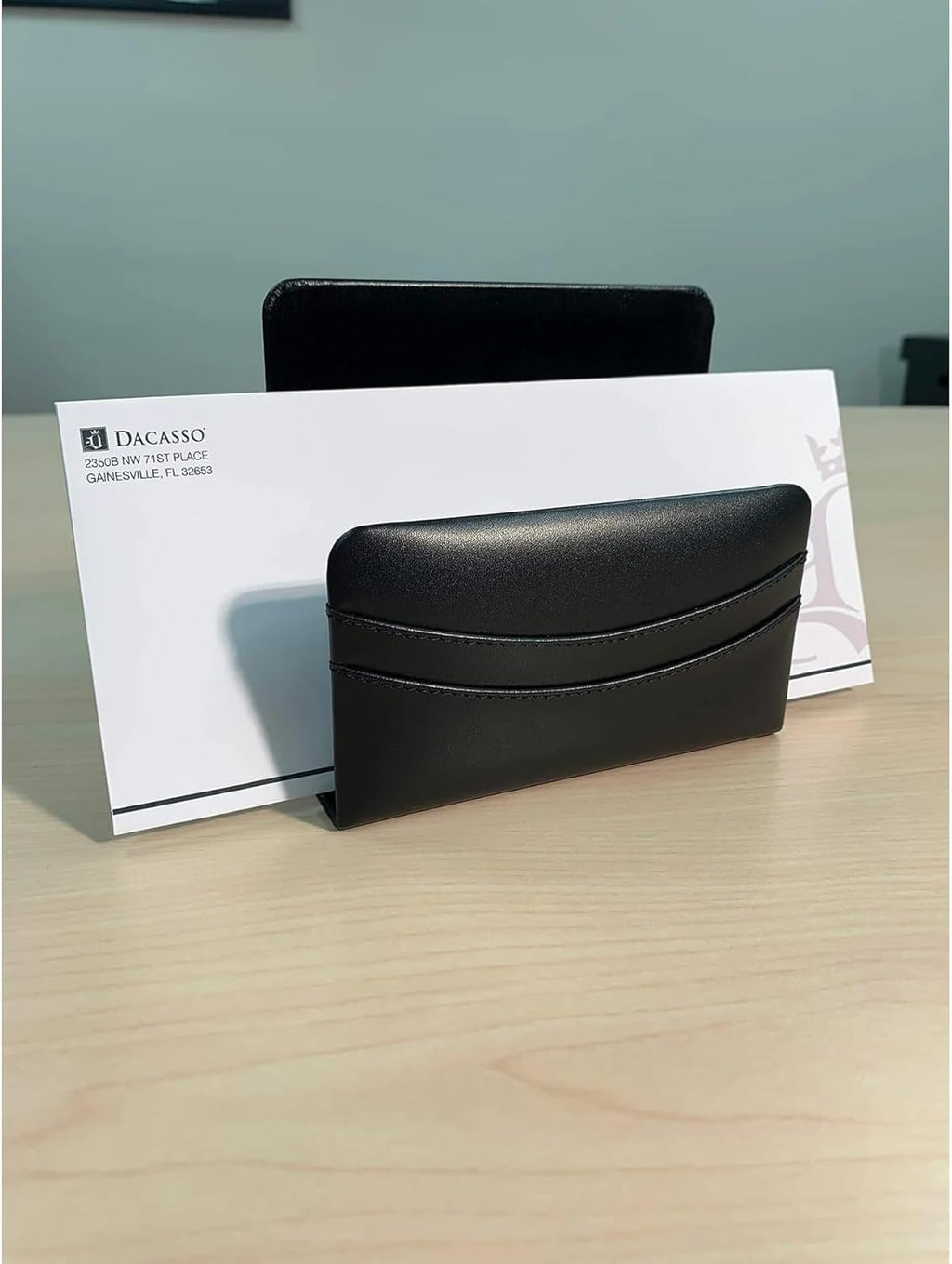 Black Leather 11-Piece Desk Set I96221