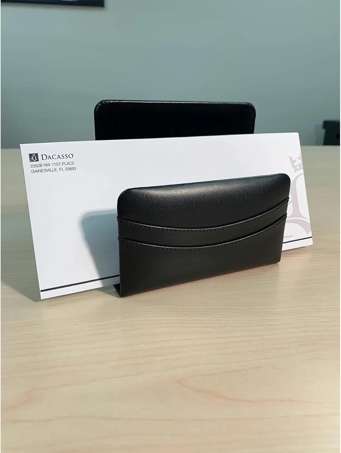 Black Leather 11-Piece Desk Set I96221