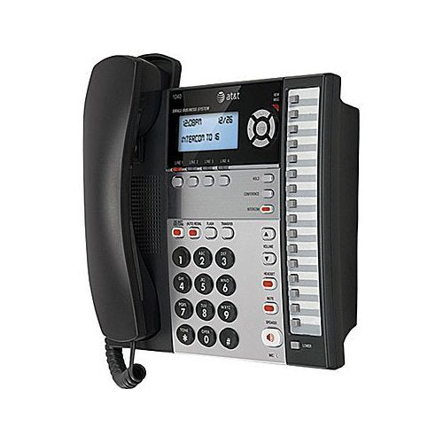 4-Line Expandable Corded Phone System with Speakerphone, 1 Handset, Black/Silver D397668