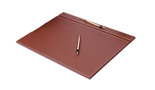 14 PCS Brown Bonded Leather Desk Organizer Set S28210