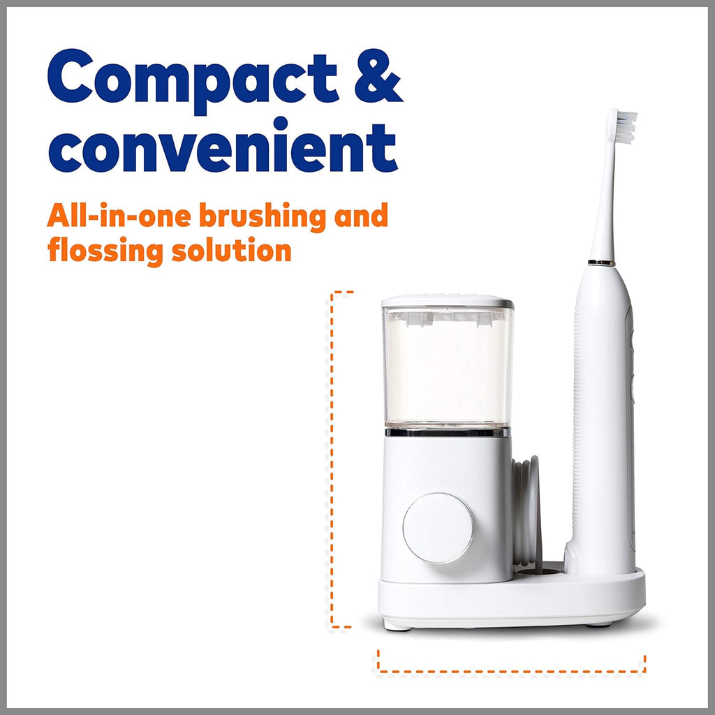 White Electric Toothbrush and Water Flosser Combo W70939