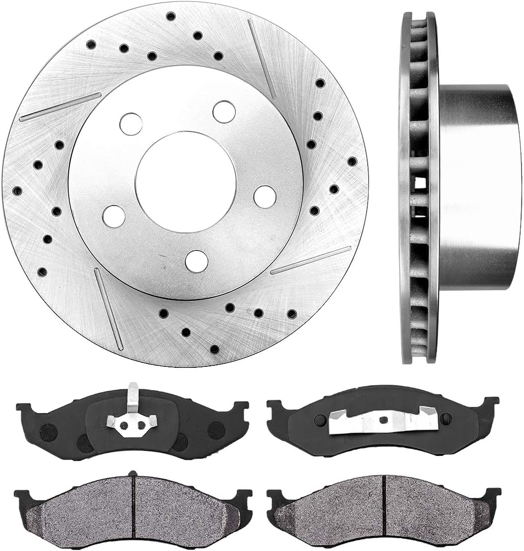 280 mm Front Brake Disc Rotors + Metallic Brake Pads T646