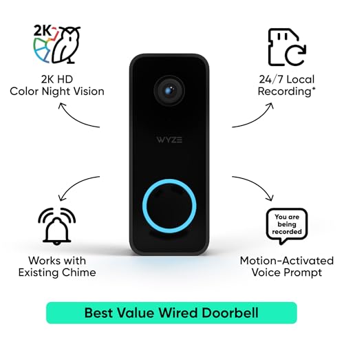2K Video Doorbell with Color Night Vision K8568
