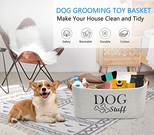 Gray Cotton Dog Toy Storage Bin S68340