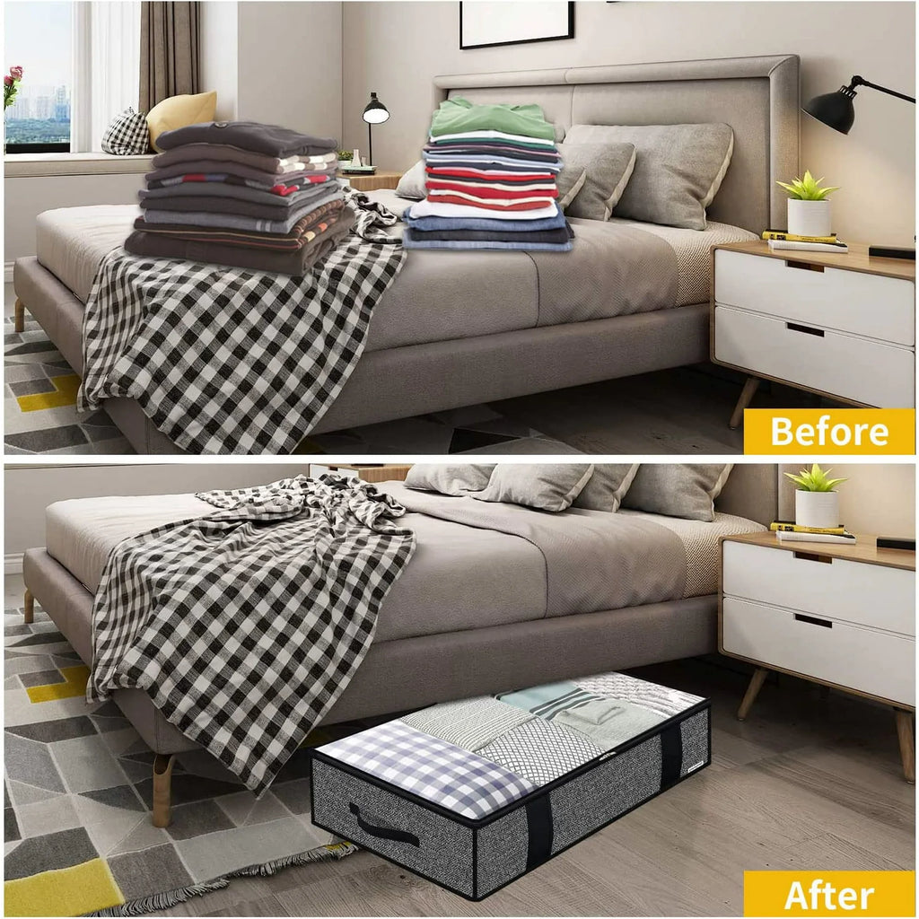 Foldable Underbed Storage Bag with Clear Window Q467