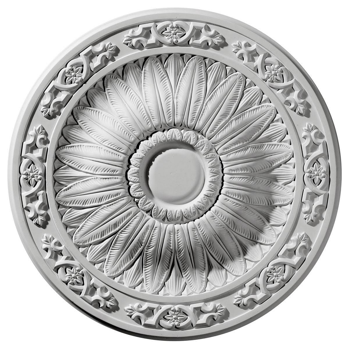 Ceiling Medallion Hand-Painted Brushed Mahogany V258